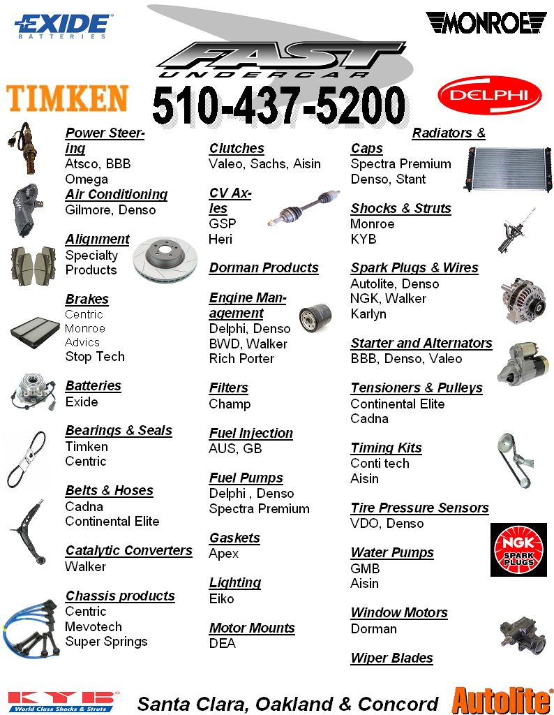 Fast Undercar to Fast Undercar Oakland